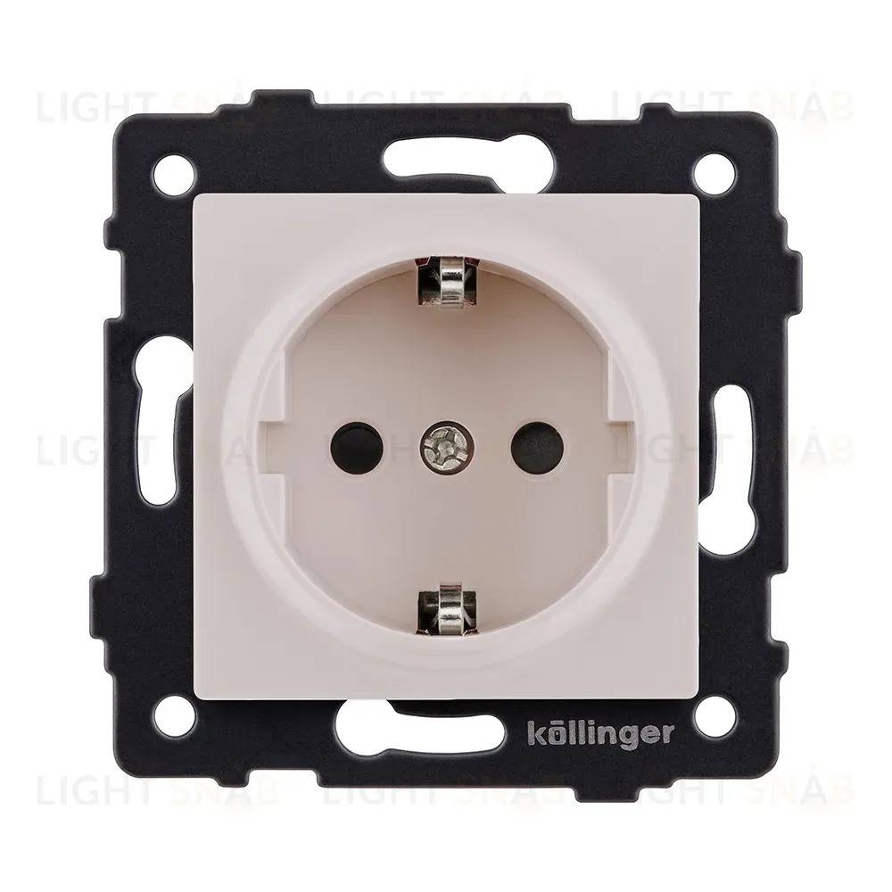 Розетка штепсельная SCHUKO 16A/250 В, кашемир матовый Kollinger REA-002CM для Aspekt, Eleganz, Reflex REA-002CM