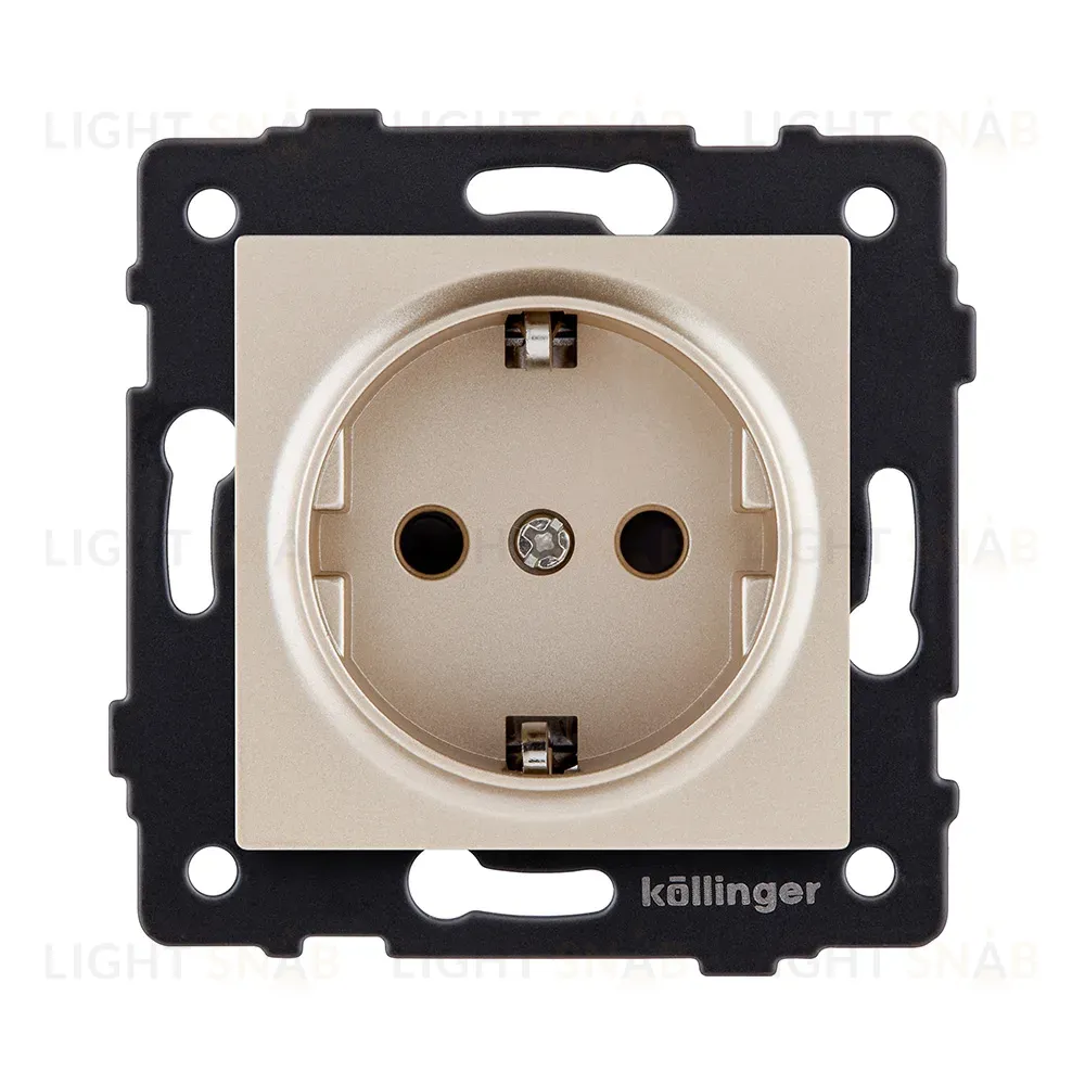 Розетка штепсельная SCHUKO 16A/250 В, золотой Kollinger REA-002GD для Aspekt, Eleganz, Reflex REA-002GD