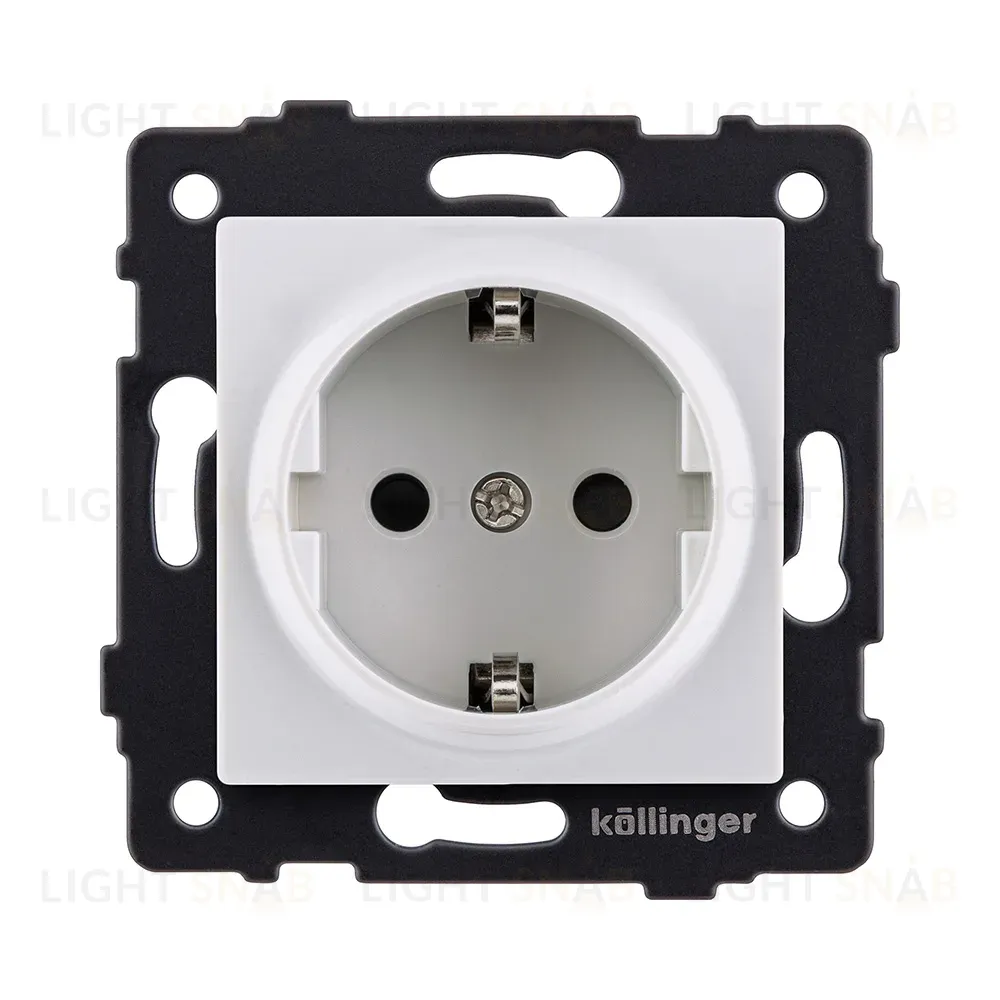 Розетка штепсельная SCHUKO 16A/250 В, белый Kollinger REA-002WH для Aspekt, Eleganz, Reflex REA-002WH