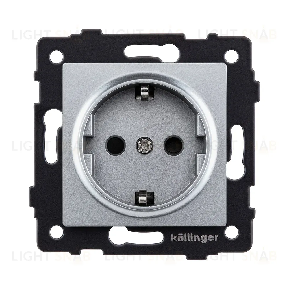 Розетка штепсельная SCHUKO 16A/250 В, серый Kollinger REA-002GY для Aspekt, Eleganz, Reflex REA-002GY