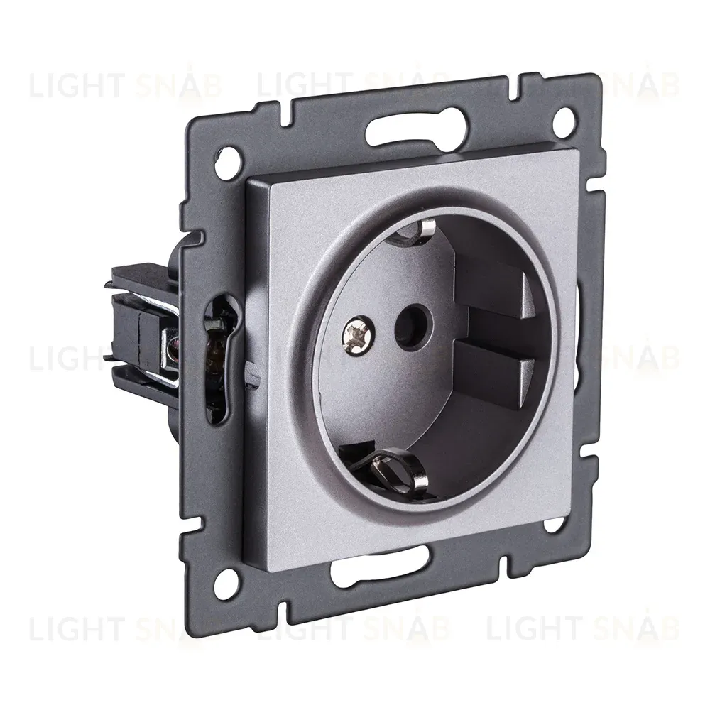 Розетка штепсельная SCHUKO 16A/250 В, серый Kollinger REA-002GY для Aspekt, Eleganz, Reflex REA-002GY