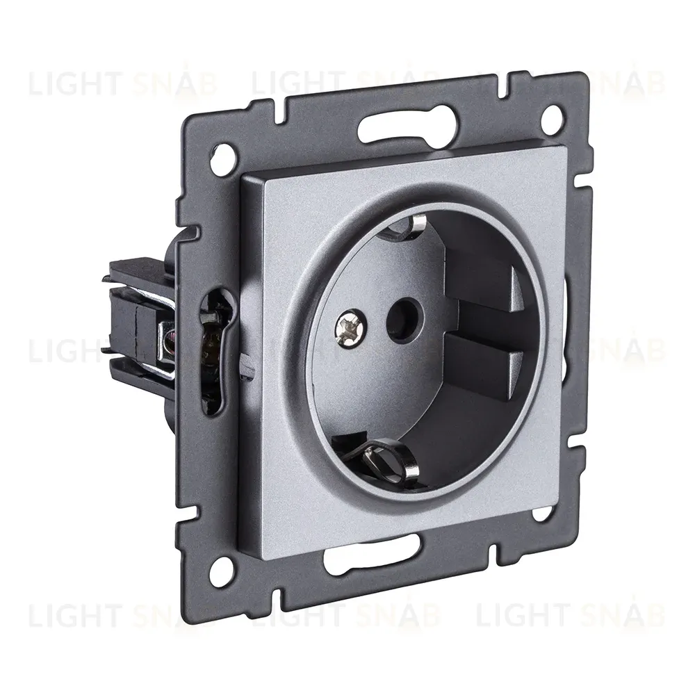 Розетка штепсельная SCHUKO 16A/250 В, серый Kollinger REA-002GY для Aspekt, Eleganz, Reflex REA-002GY