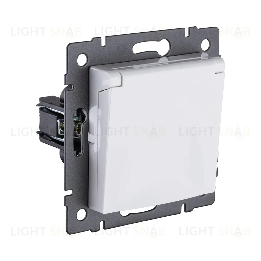 Розетка штепсельная SCHUKO 16A/250 В с крышкой, белый Kollinger REA-006WH для Aspekt, Eleganz, Reflex REA-006WH
