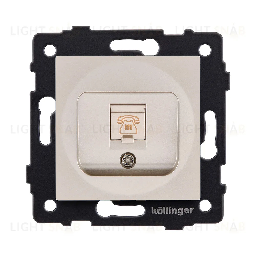 Розетка телефонная RJ11, золотой Kollinger REA-009GD для Aspekt, Eleganz, Reflex REA-009GD