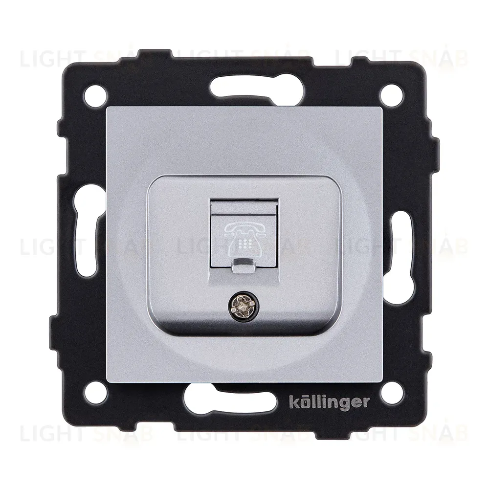 Розетка телефонная RJ11, серый Kollinger REA-009GY для Aspekt, Eleganz, Reflex REA-009GY