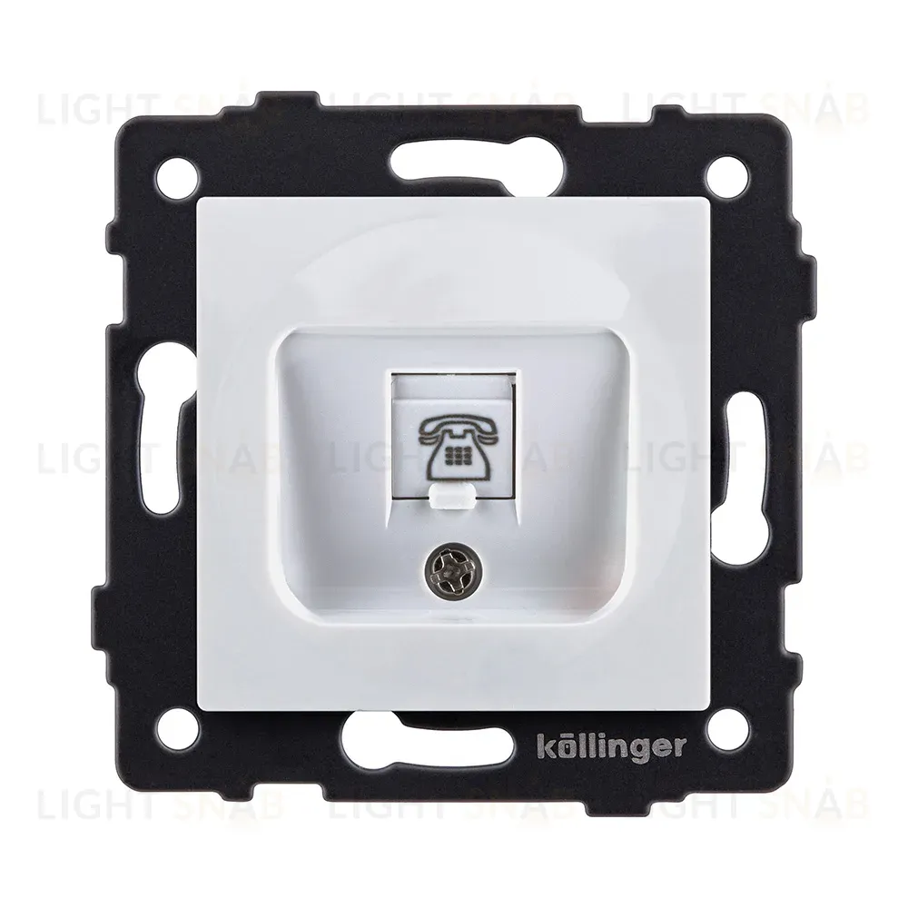 Розетка телефонная RJ11, белый Kollinger REA-009WH для Aspekt, Eleganz, Reflex REA-009WH
