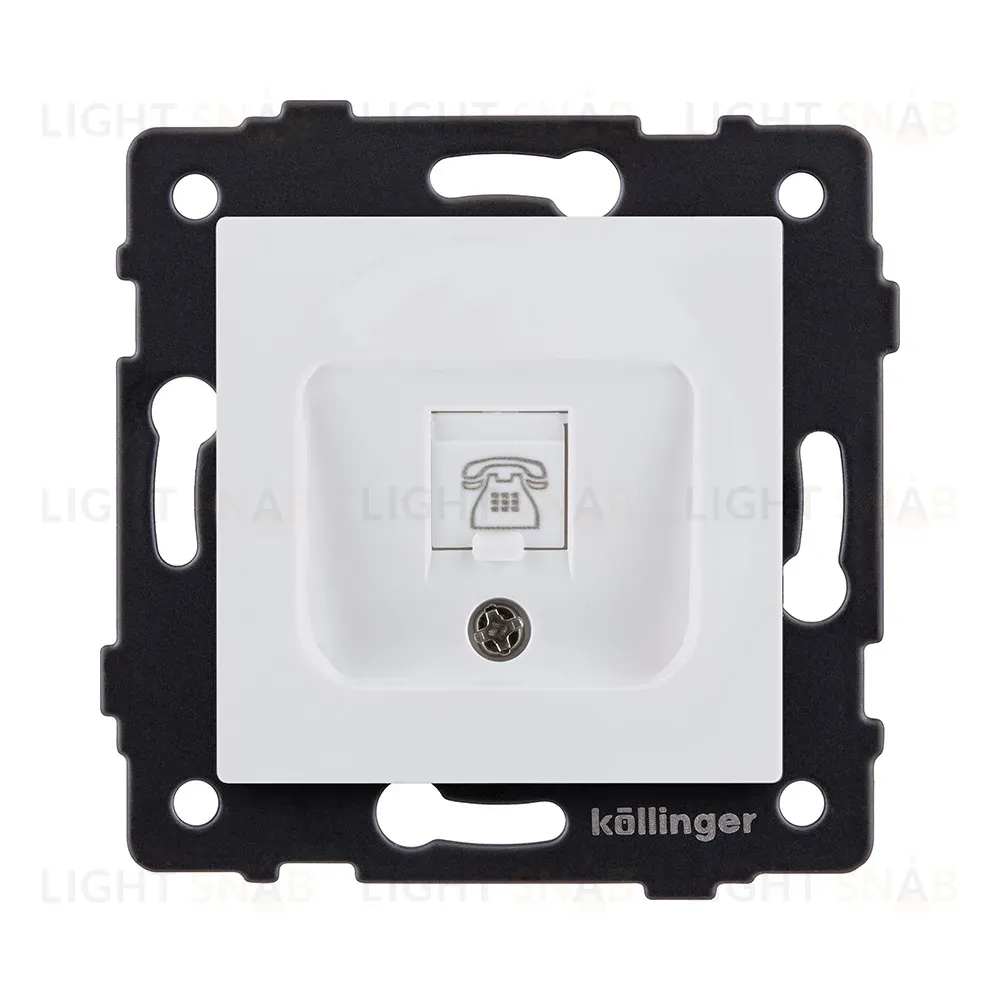 Розетка телефонная RJ11, белый матовый Kollinger REA-009WM для Aspekt, Eleganz, Reflex REA-009WM