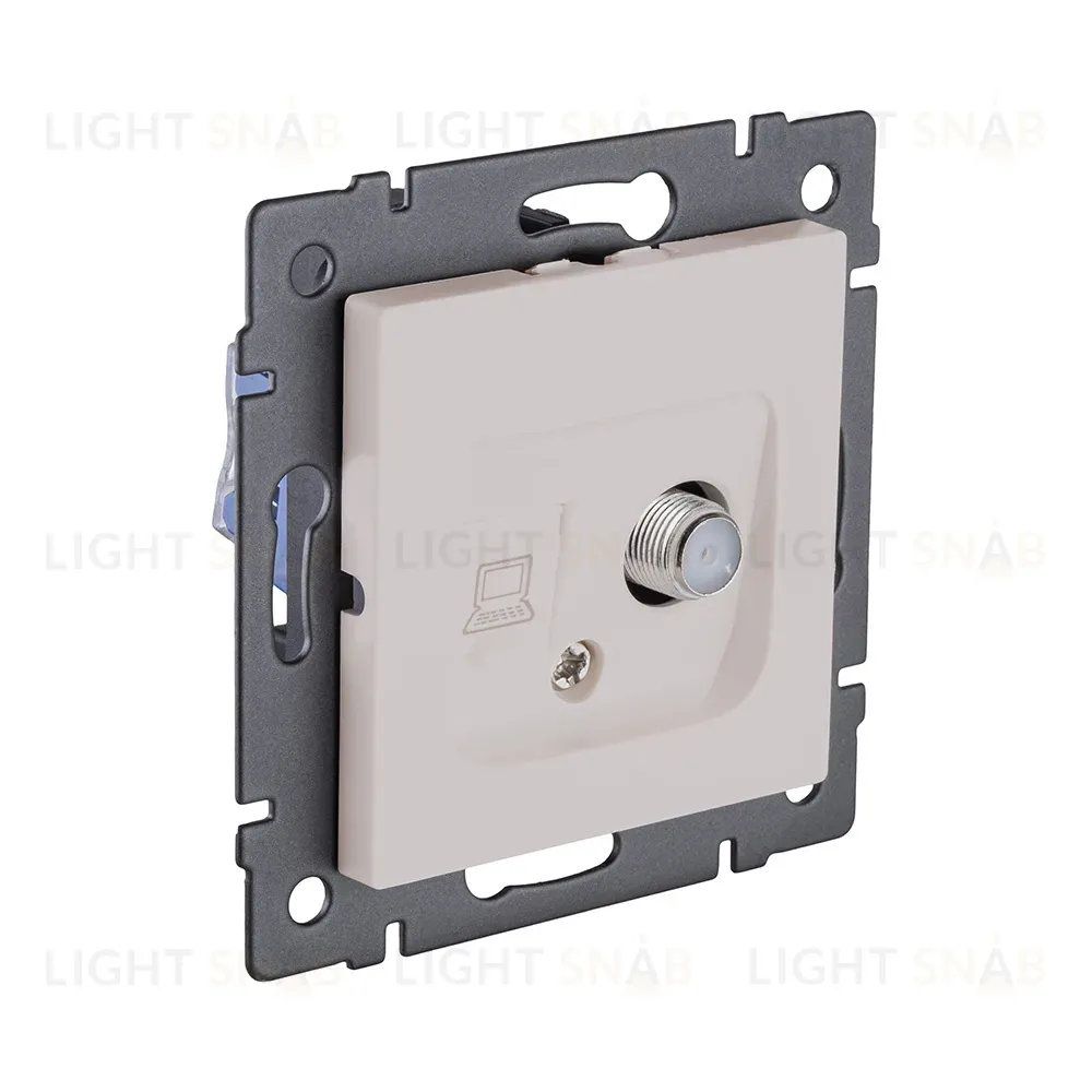Розетка двойная спутниковая SAT + RJ45 Cat.6, кашемир матовый Kollinger REA-014CM для Aspekt, Eleganz, Reflex REA-014CM