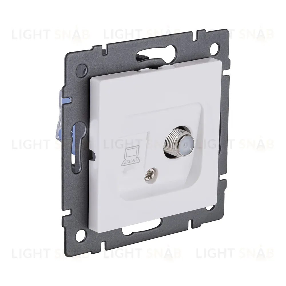 Розетка двойная спутниковая SAT + RJ45 Cat.6, белый матовый Kollinger REA-014WM для Aspekt, Eleganz, Reflex REA-014WM