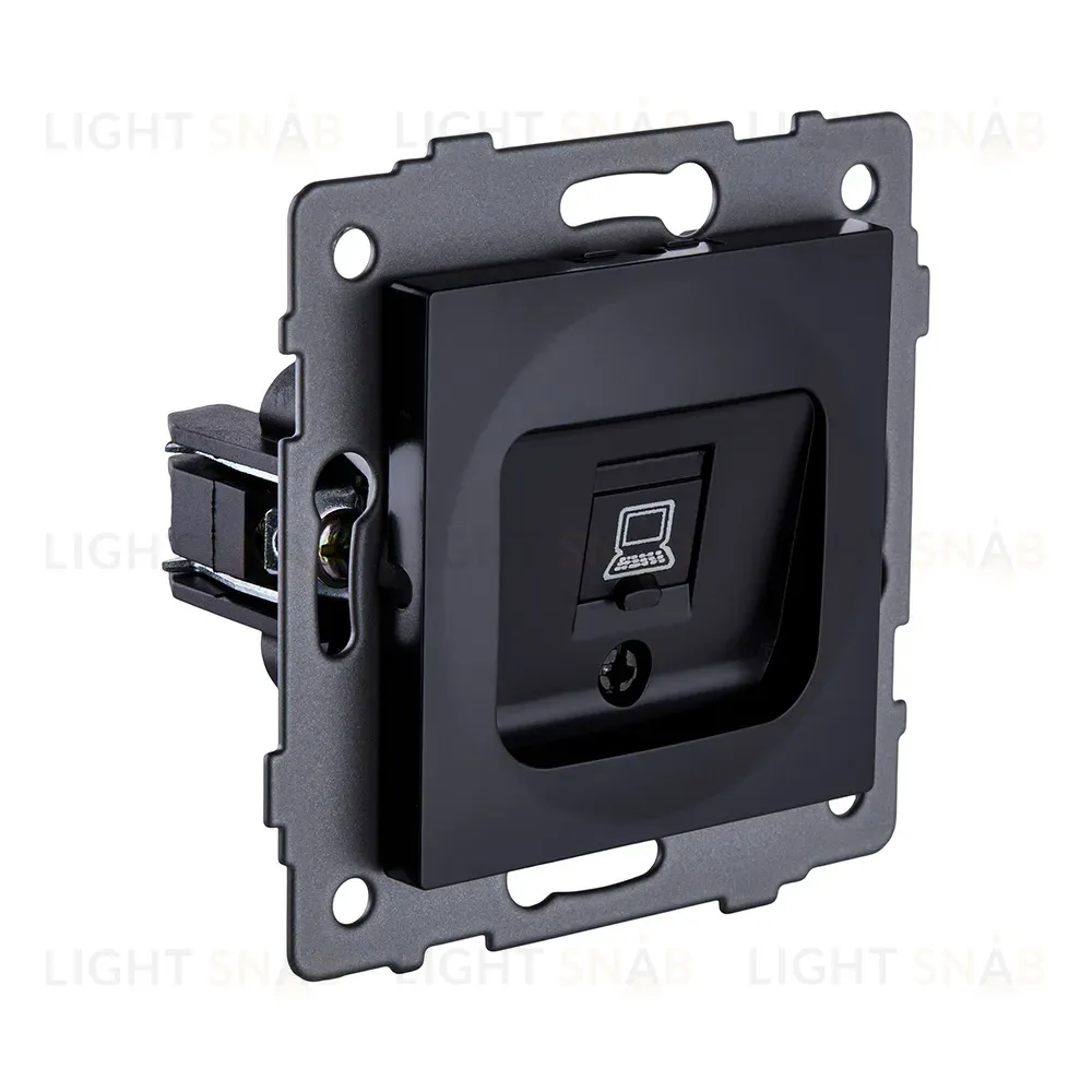 Розетка Ethernet RJ45 Cat.5, черный Kollinger REA-016BK для Aspekt, Eleganz, Reflex REA-016BK
