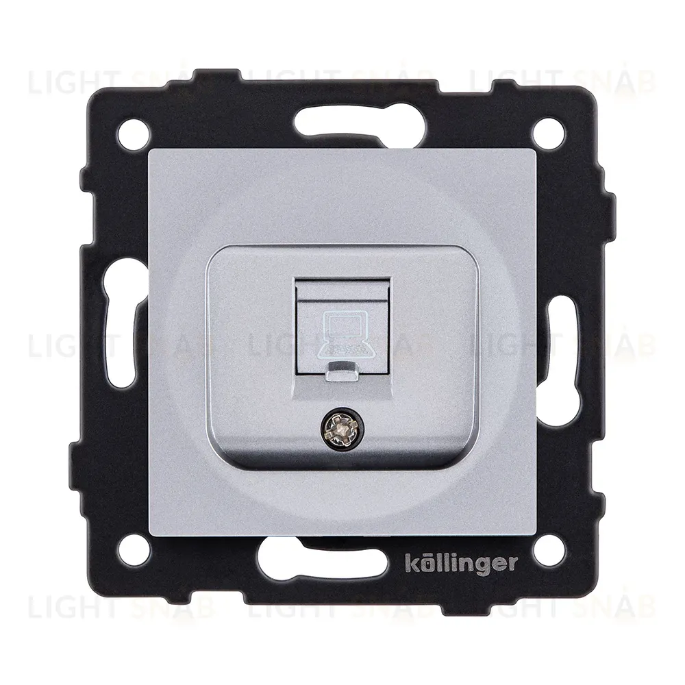 Розетка Ethernet RJ45 Cat.5, серый Kollinger REA-016GY для Aspekt, Eleganz, Reflex REA-016GY