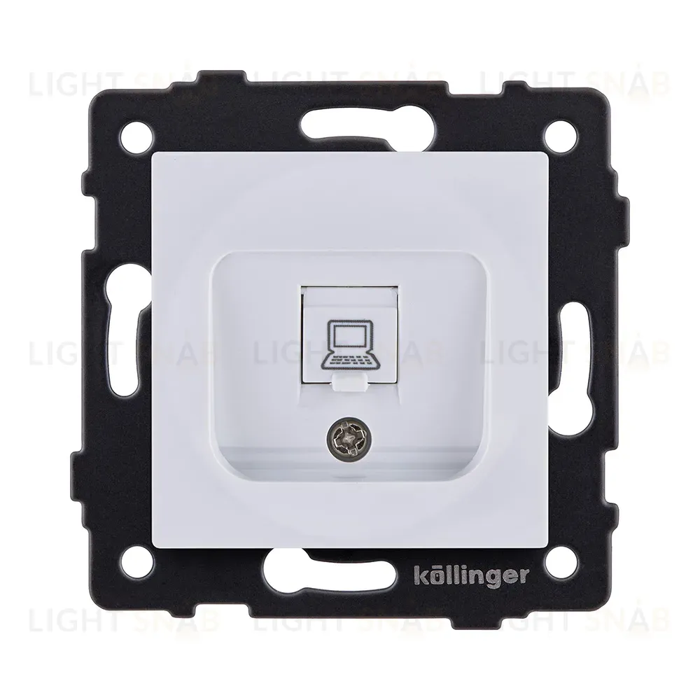 Розетка Ethernet RJ45 Cat.5, белый Kollinger REA-016WH для Aspekt, Eleganz, Reflex REA-016WH