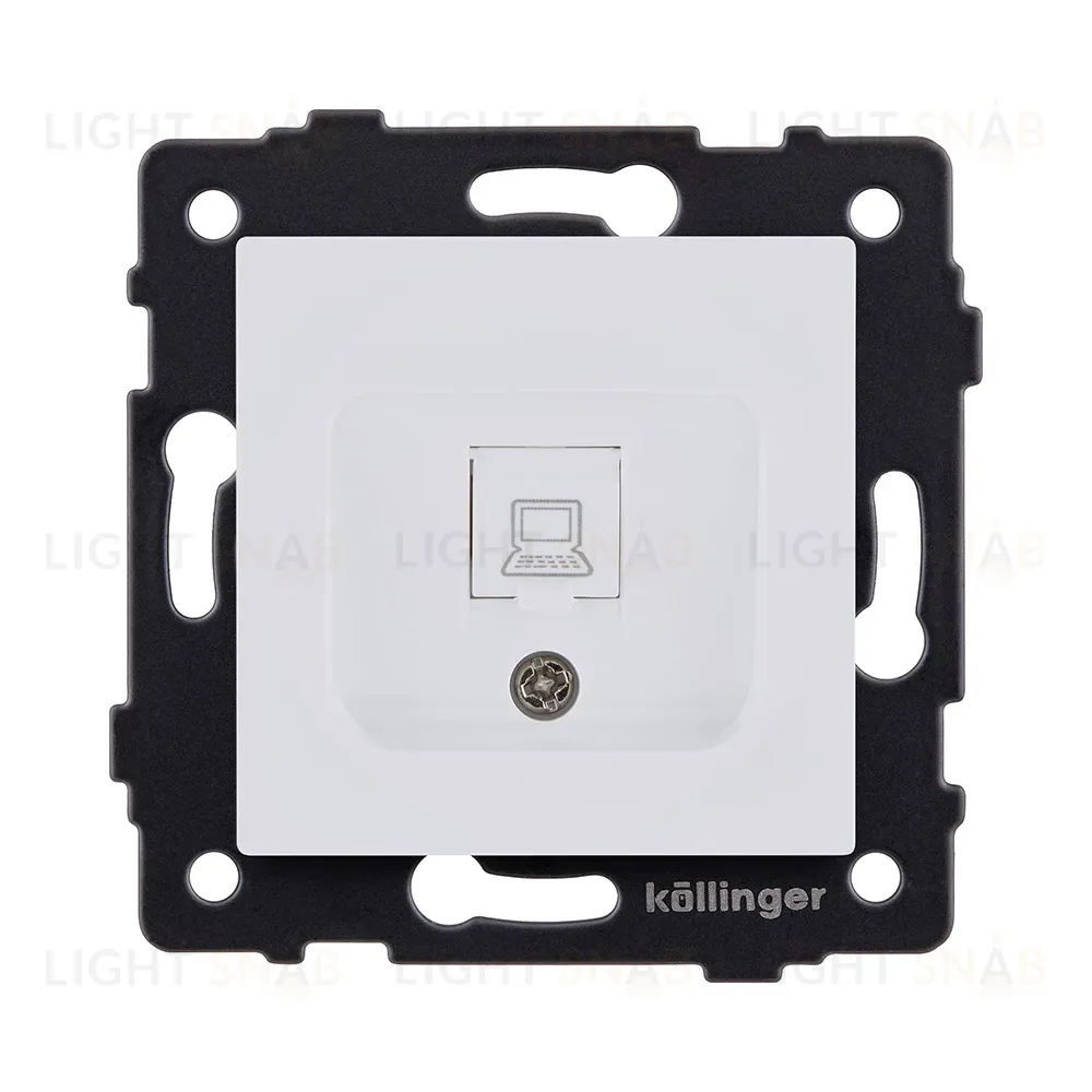 Розетка Ethernet RJ45 Cat.6, белый матовый Kollinger REA-018WM для Aspekt, Eleganz, Reflex REA-018WM