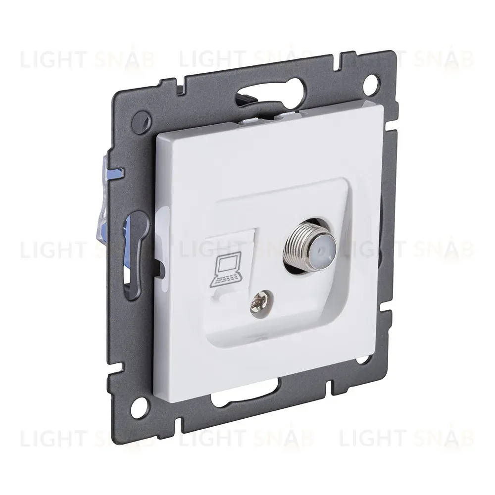 Розетка двойная спутниковая SAT + RJ45 Cat.6, белый Kollinger REA-022WH для Aspekt, Eleganz, Reflex REA-022WH