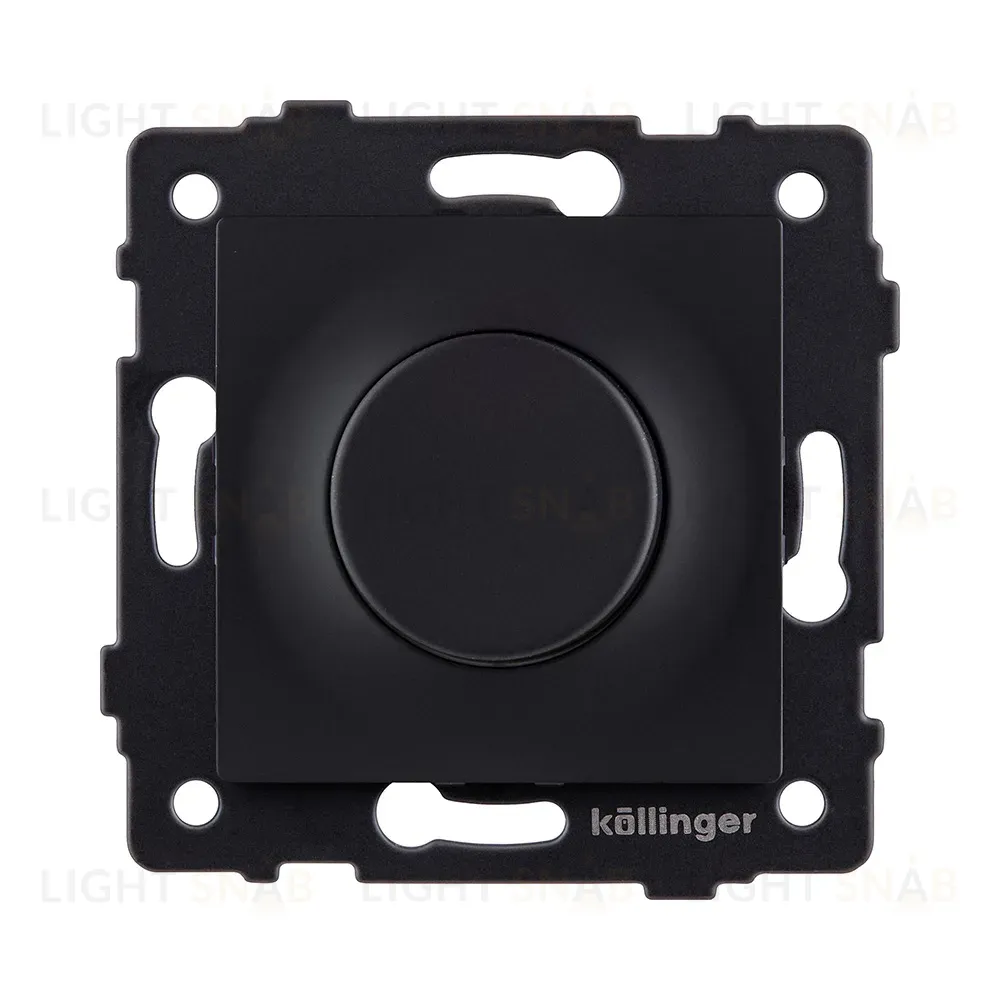Светорегулятор для светодиодных ламп, проходной, 500W, черный матовый Kollinger REA-048BM для Aspekt, Eleganz, Reflex REA-048BM
