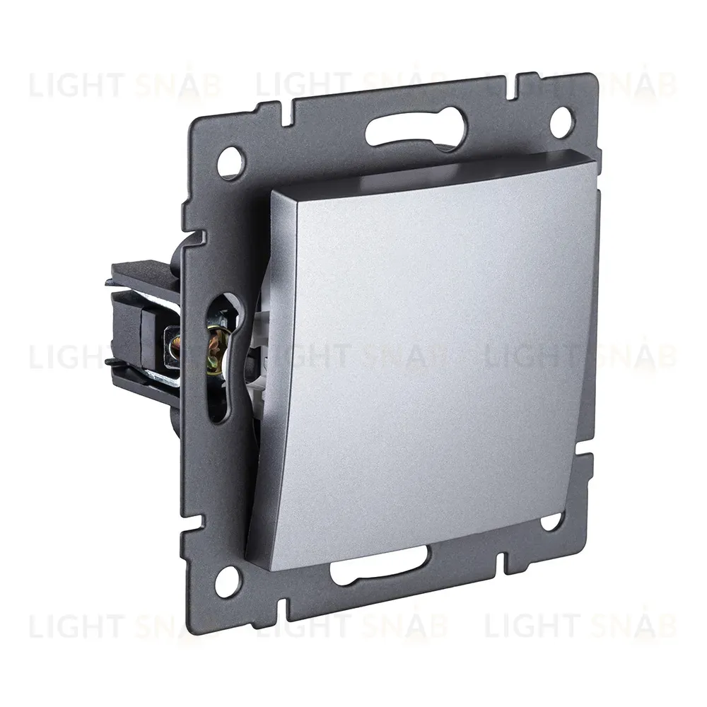 Выключатель 1-клавишный перекрестный 10А/250В, изогнутый, серый Kollinger REA-R-006GY для Aspekt, Eleganz, Reflex REA-R-006GY