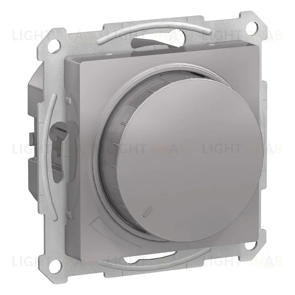 Светорегулятор (диммер) повор-нажим, LED, RC, 400Вт, мех. Systeme Electric AtlasDesign Алюминий ATN000323 ATN000323