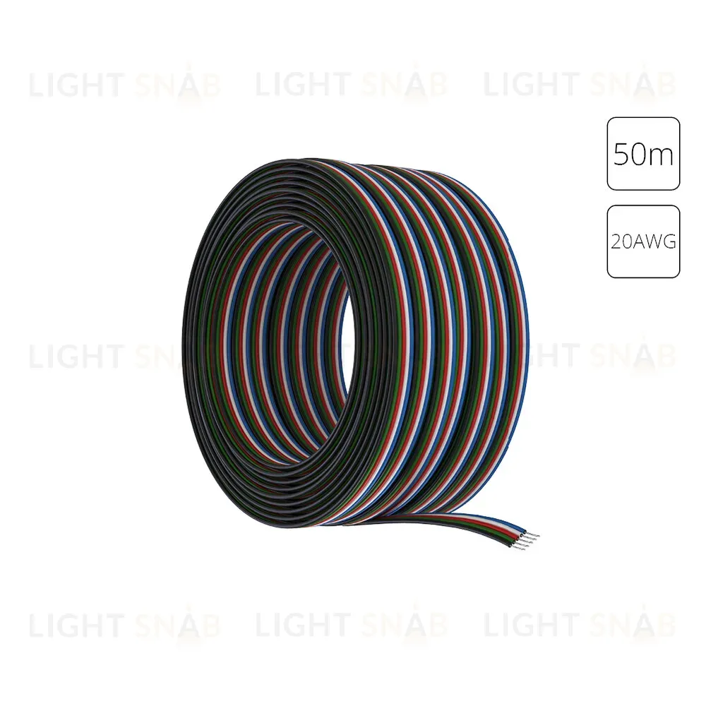 Провод 5-жильный для светодиодной ленты RGBW 50м, 20AWG Arte lamp Strip-Accessories A20-5W A20-5W