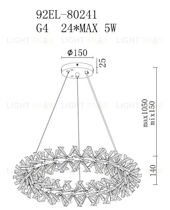 Подвесная люстра Garda Decor 92EL-80241 92EL-80241