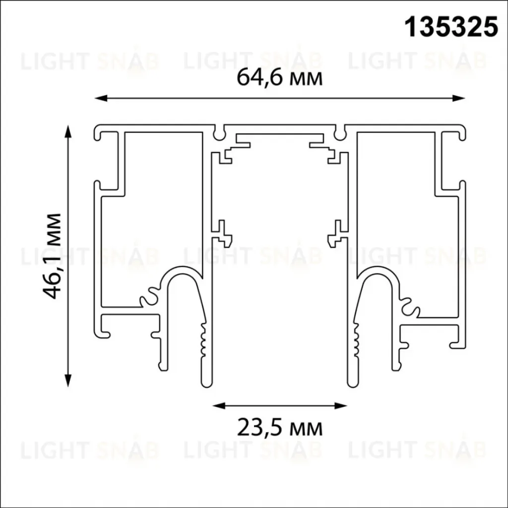 Шинопровод для монтажа в натяжной потолок LumFer For Novotech Flum 135325 135325