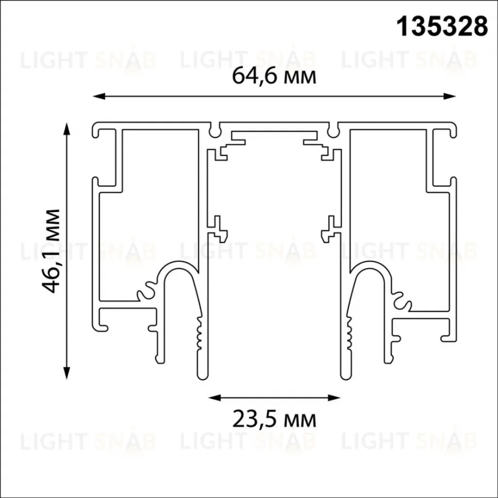 Шинопровод для монтажа в натяжной потолок LumFer For Novotech Flum 135328 135328