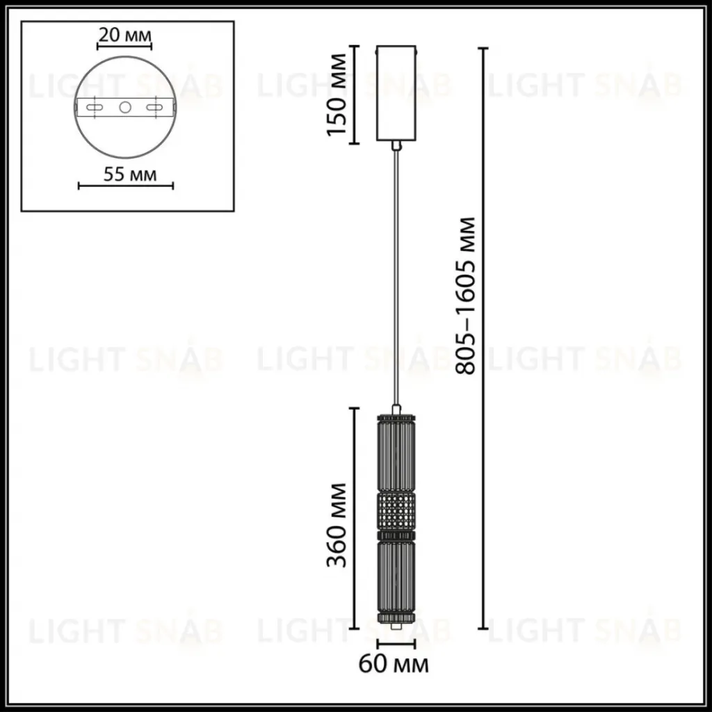 Подвесной светильник Odeon Light L-Vision Collier 5455/12L 5455/12L
