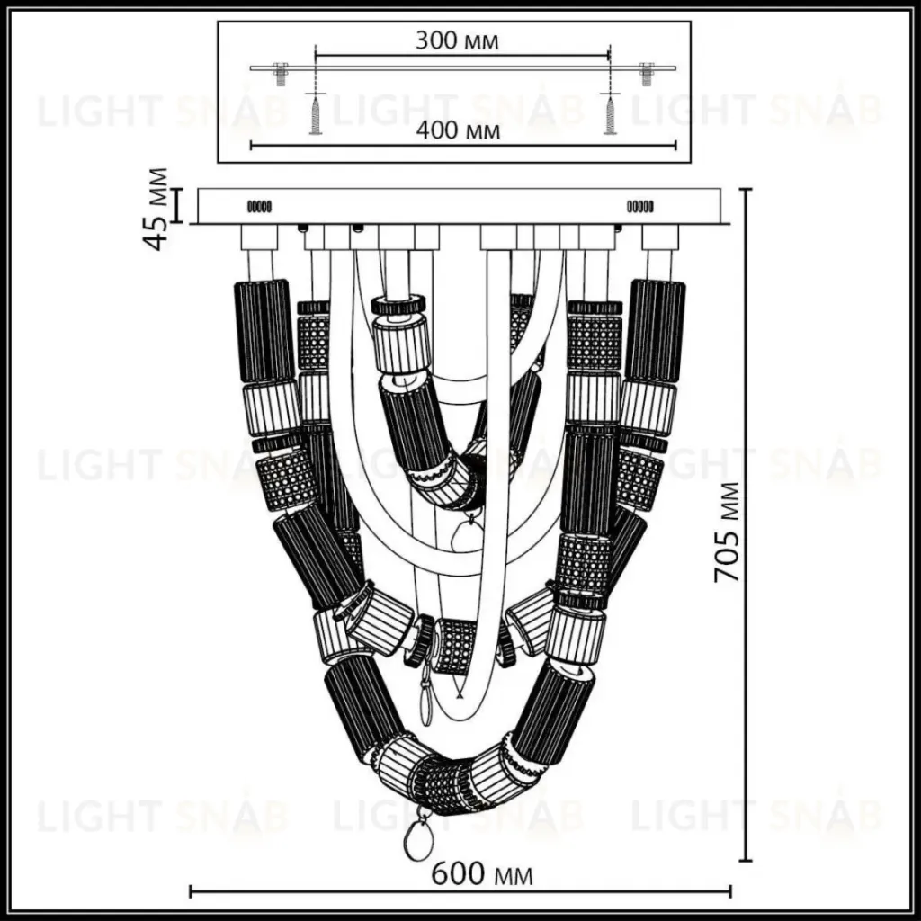 Потолочная люстра Odeon Light L-Vision Collier 5455/80CL 5455/80CL