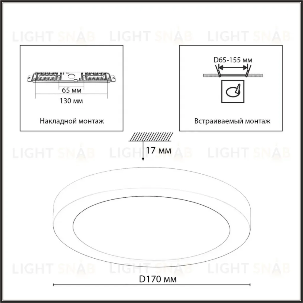 Накладной/встраиваемый светильник Sonex Mitra LED Nebula White 7790/12L 7790/12L