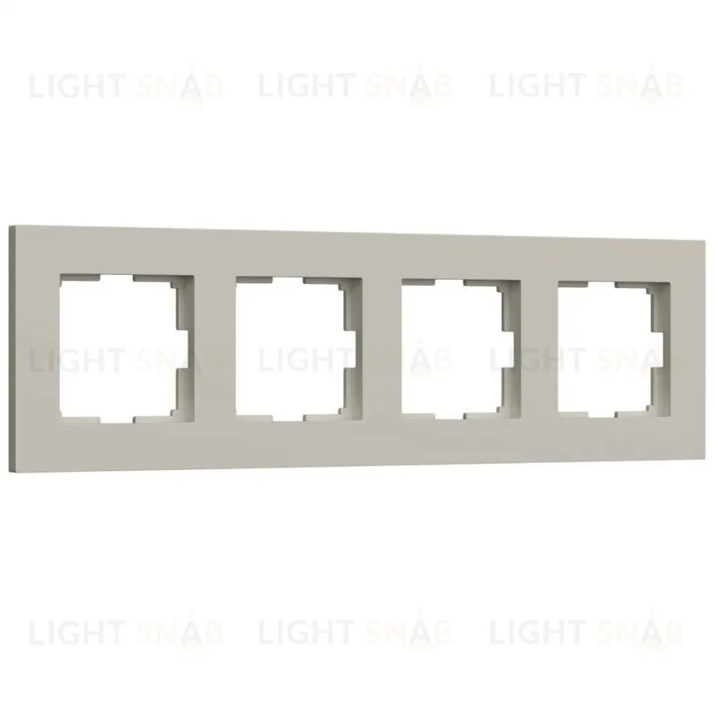 Рамка на 4 поста Werkel Slab (дымчатый софт) W0042917 4690389218453 a071628 4690389218453