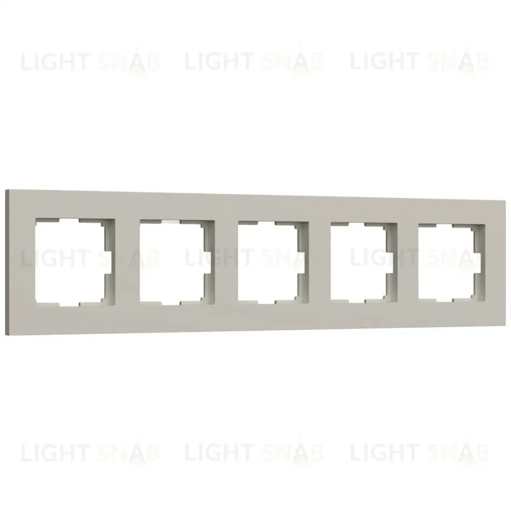 Рамка на 5 постов Werkel Slab (дымчатый софт) W0052917 4690389218477 a071630 4690389218477