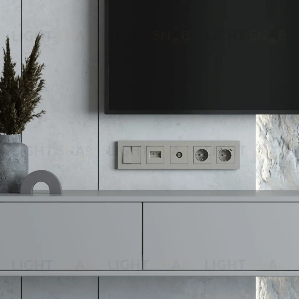 Рамка на 5 постов Werkel Slab (дымчатый софт) W0052917 4690389218477 a071630 4690389218477