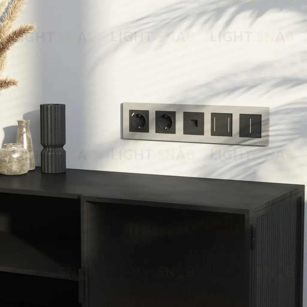 Рамка на 5 постов Werkel Slab (дымчатый софт) W0052917 4690389218477 a071630 4690389218477