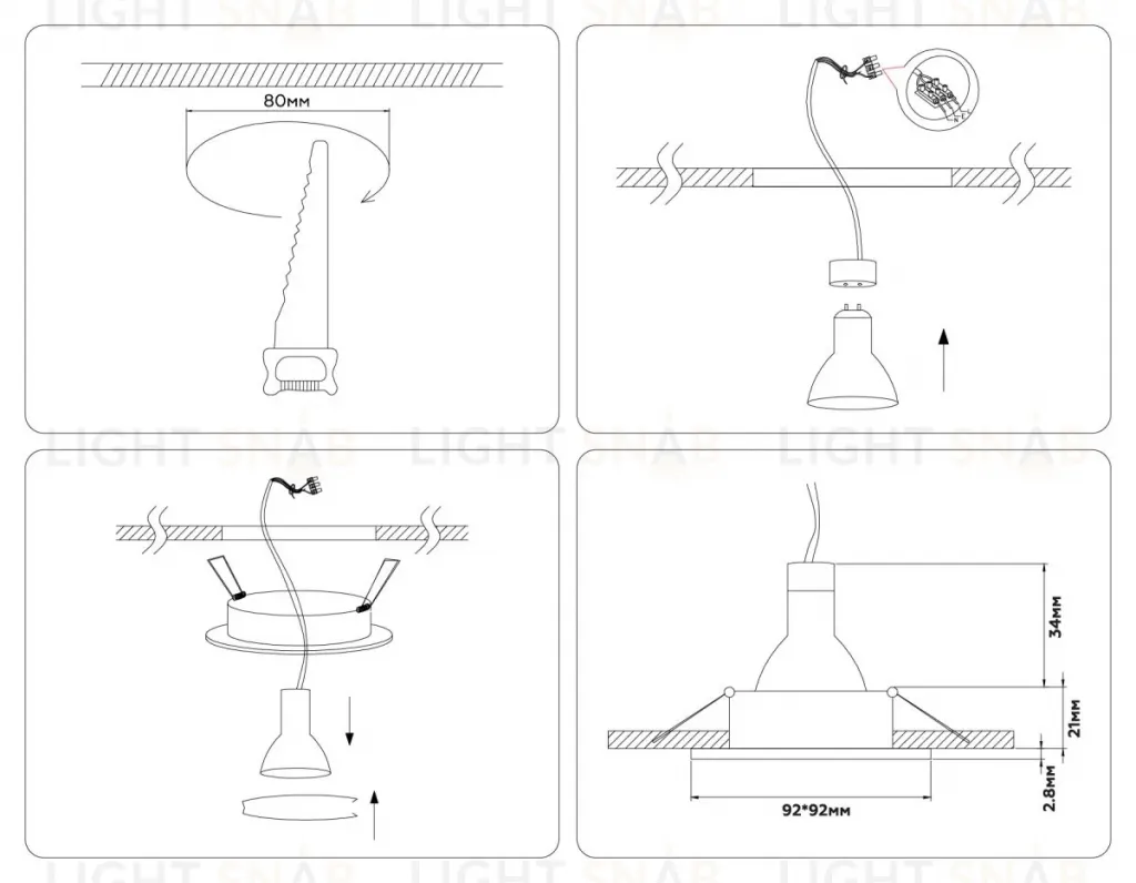 Точечный светильник MR16 Ambrella Light Techno Spot A8924 A8924