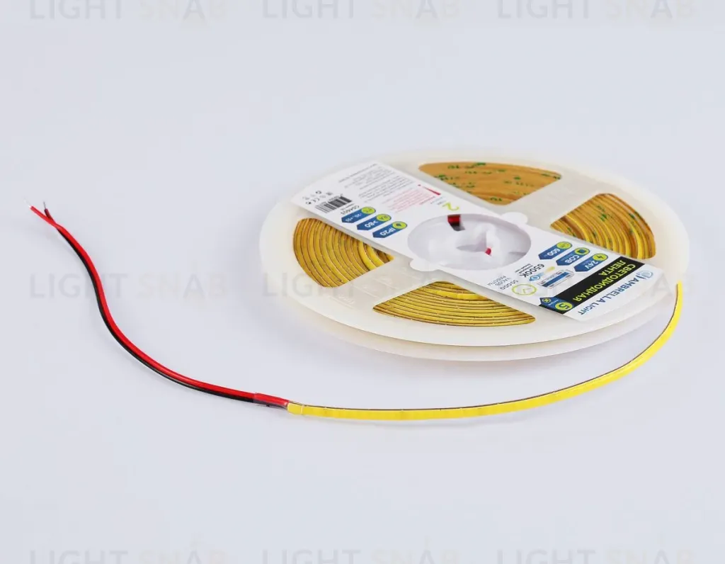 Светодиодная лента Ambrella Light Illumination COB 384Led/ 7W m/ 24V IP20 6500K/ 5m*3mm*2mm (2 конт.) GS4603 GS4603