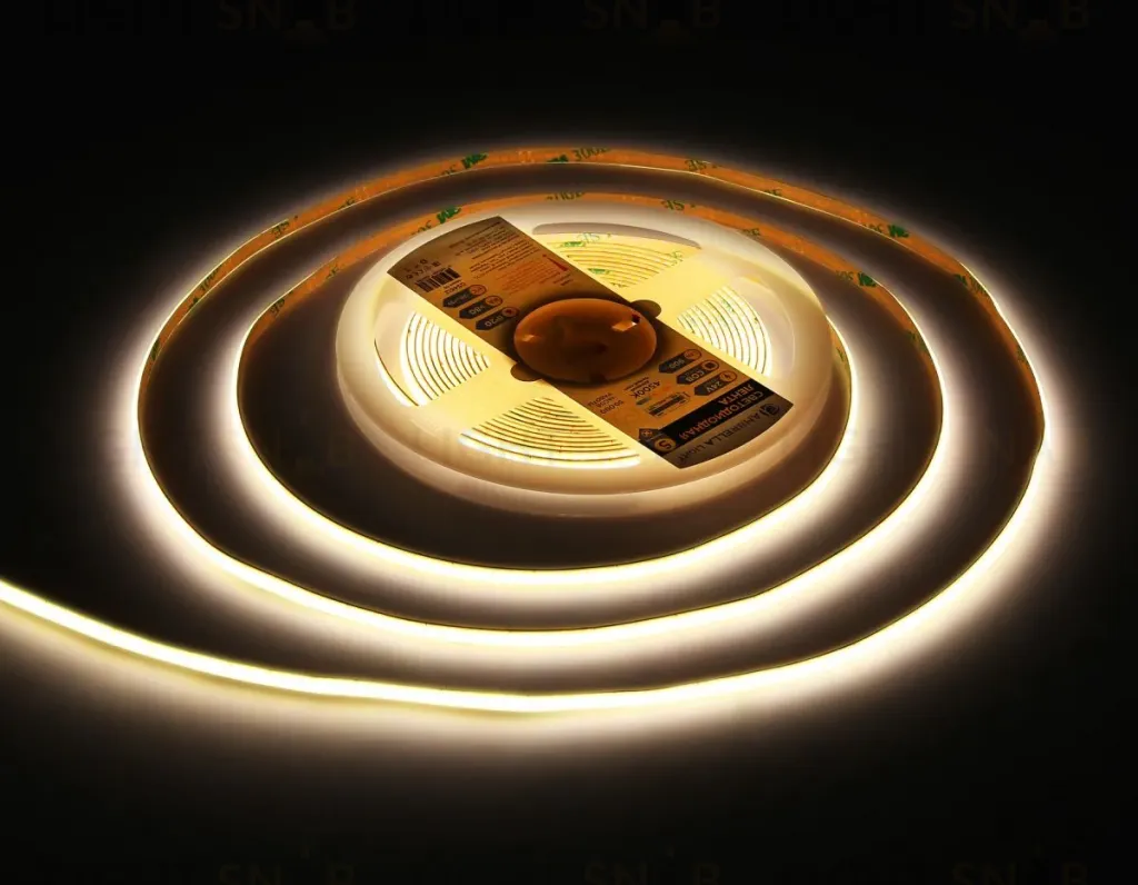 Светодиодная лента Ambrella Light Illumination COB 400Led/10W m/ 24V IP20 4500K/ 5m*5mm*2.1mm (2 конт.) GS4612 GS4612