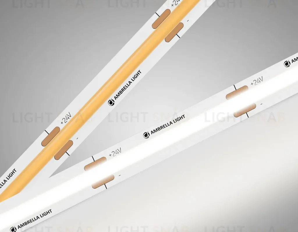 Светодиодная лента Ambrella Light Illumination COB 528Led/14W m/ 24V IP20 4500K/ 5m*10mm*2mm (2 конт.) GS4752 GS4752