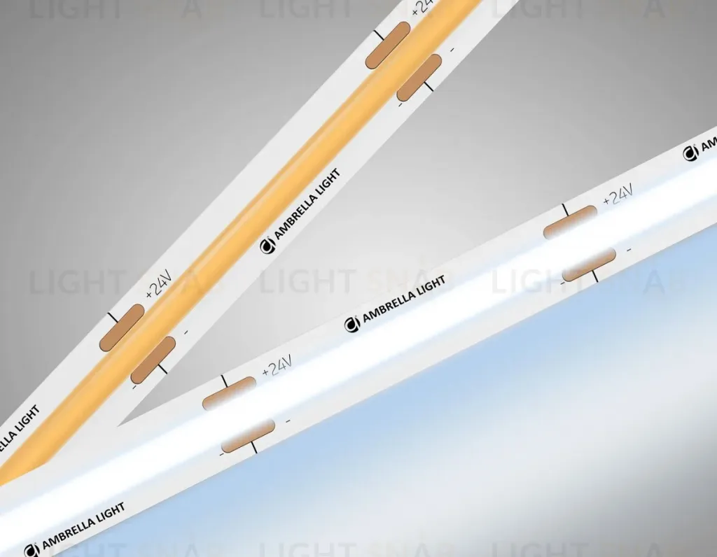 Светодиодная лента Ambrella Light Illumination COB 528Led/14W m/ 24V IP20 6500K/ 5m*10mm*2mm (2 конт.) GS4753 GS4753