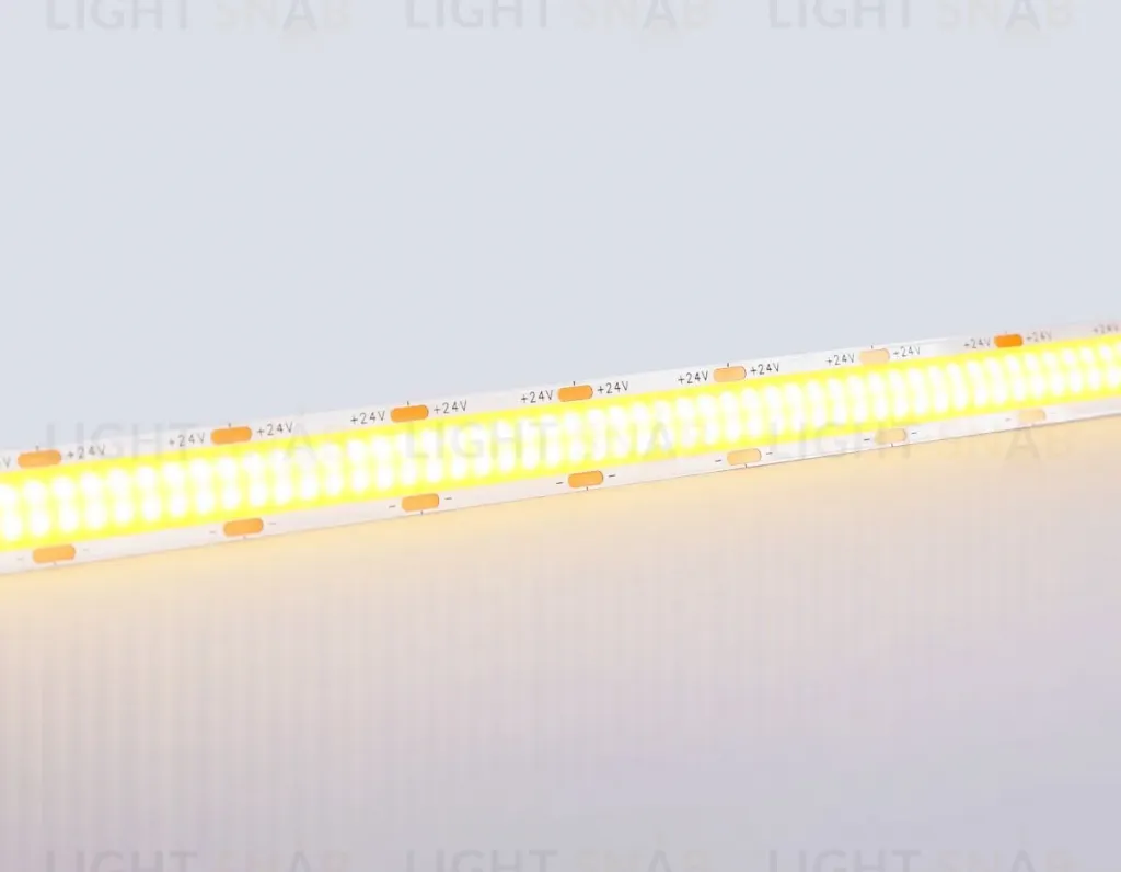 Светодиодная лента Ambrella Light Illumination COB 616Led/19W m/ 24V IP20 3000K/ 5m*12mm*2mm (2 конт.) GS4801 GS4801