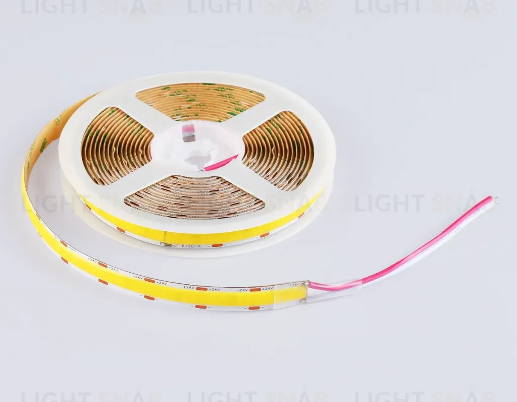Светодиодная лента Ambrella Light Illumination COB 616Led/19W m/ 24V IP20 4500K/ 5m*12mm*2mm (2 конт.) GS4802 GS4802