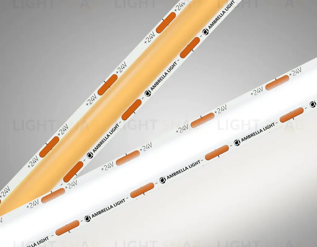 Светодиодная лента Ambrella Light Illumination COB 616Led/19W m/ 24V IP20 4500K/ 5m*12mm*2mm (2 конт.) GS4802 GS4802