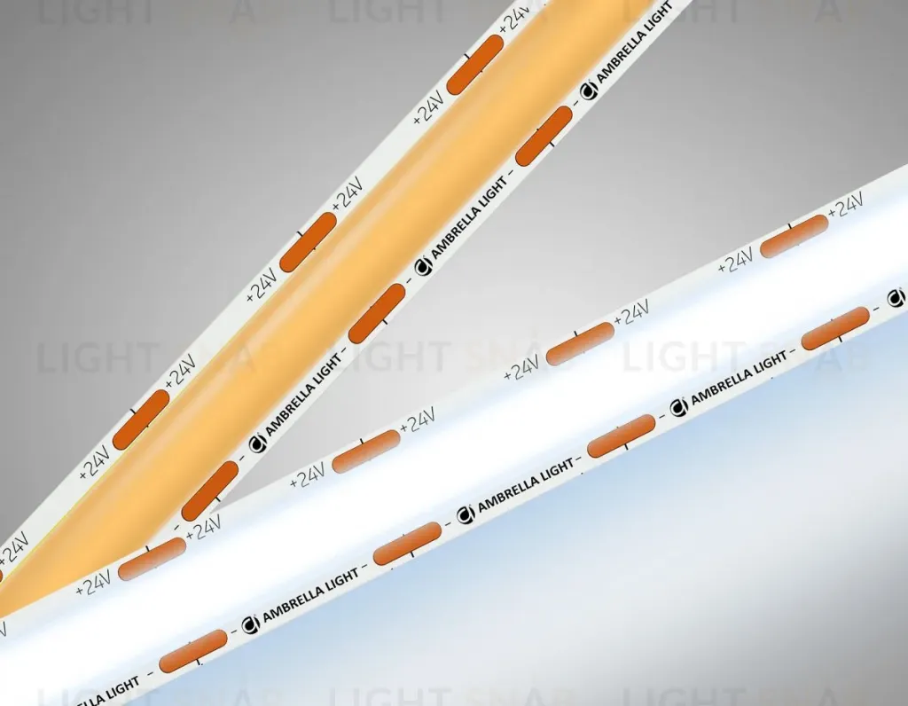 Светодиодная лента Ambrella Light Illumination COB 616Led/19W m/ 24V IP20 6500K/ 5m*12mm*2mm (2 конт.) GS4803 GS4803