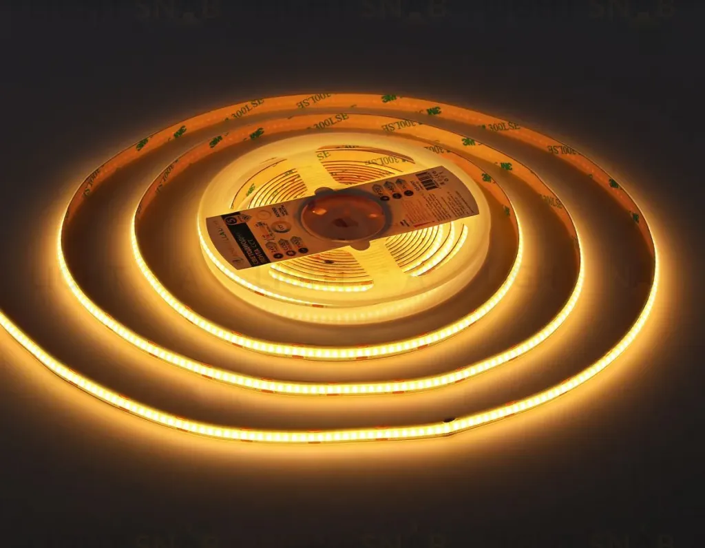 Светодиодная лента Ambrella Light Illumination COB 608Led/ 12W m/ 24V IP20 CCT 3000-6500K/ 5m*8mm*2.2mm (3 конт.) GS4901 GS4901