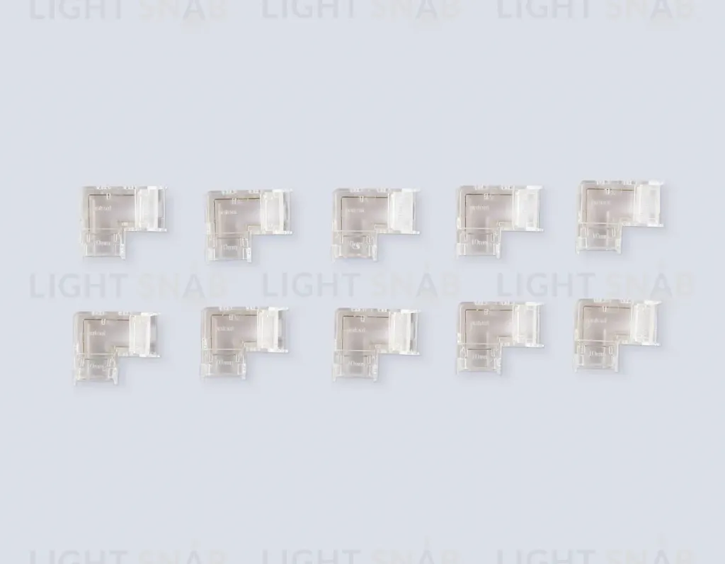 Соединитель угловой Ambrella Light Illumination COB 12/24V для лент 10mm (2 конт.) (10шт. в комплекте) GS6861 GS6861
