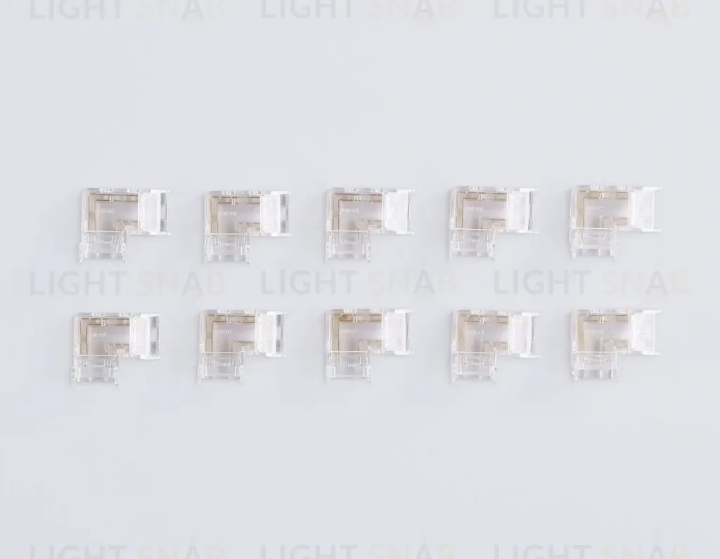 Соединитель угловой Ambrella Light Illumination COB RGB 12/24V для лент 10mm (4 конт.) (10шт. в комплекте) GS6891 GS6891