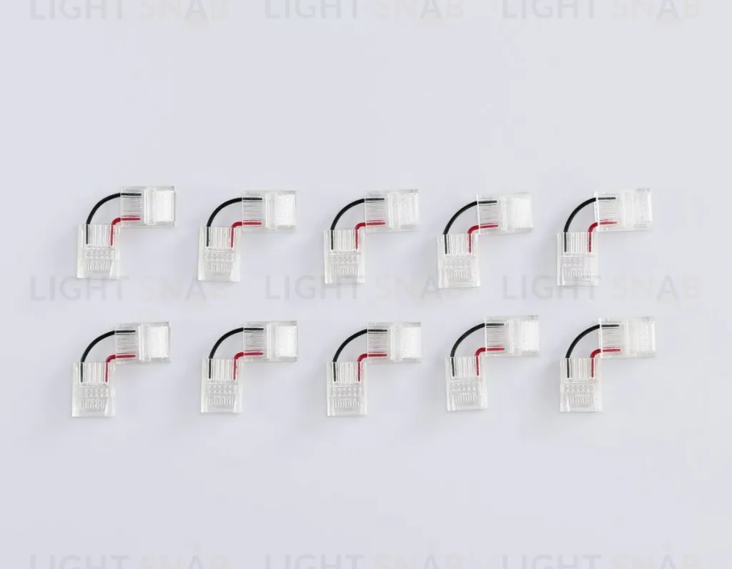 Соединитель угловой Ambrella Light Illumination COB 12/24V для лент 12mm (2 конт.) (10шт. в комплекте) GS6871 GS6871