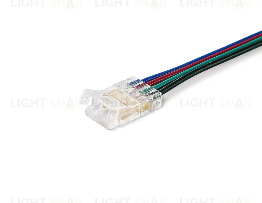 Соединитель гибкий односторонний COB RGB 12/24V для лент 10mm (4 конт.) (5шт. в комплекте) GS7411 GS7411