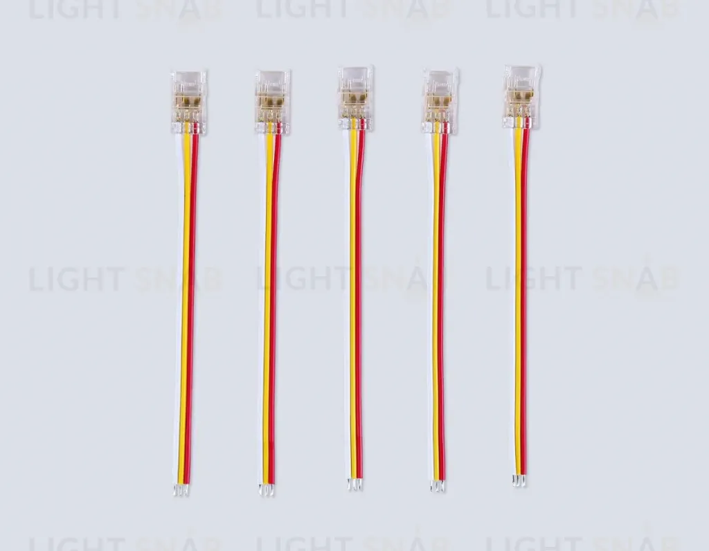 Соединитель гибкий односторонний Ambrella Light Illumination COB CCT 12/24V для лент 8mm (3 конт.) (5шт. в комплекте) GS7406 GS7406