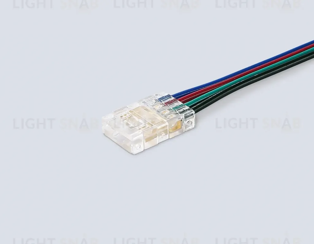 Соединитель гибкий односторонний COB RGB 12/24V для лент 10mm (4 конт.) (5шт. в комплекте) GS7411 GS7411