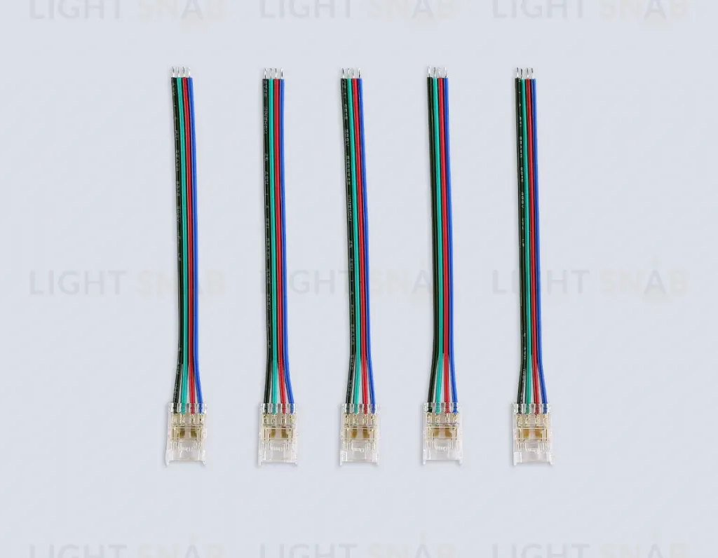 Соединитель гибкий односторонний COB RGB 12/24V для лент 10mm (4 конт.) (5шт. в комплекте) GS7411 GS7411