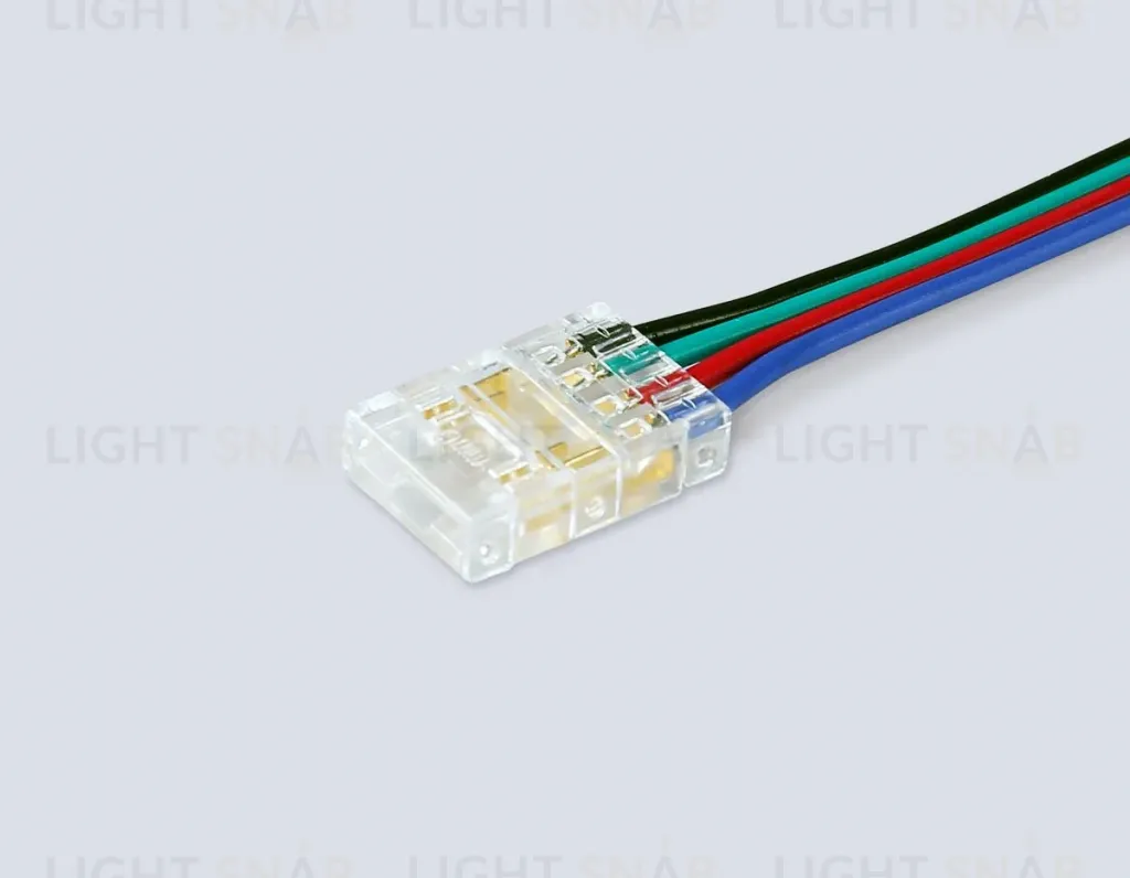 Соединитель гибкий двухсторонний Ambrella Light Illumination COB RGB 12/24V для лент 10mm (4 конт.) (5шт. в комплекте) GS7921 GS7921